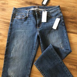 Just Black Santiago Frayed Hem Straight Leg Jean